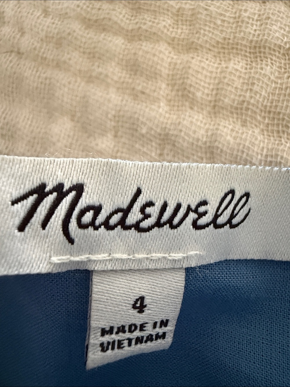 Madewell Blue and Cream Maxi Dress - Picture 1 of 3